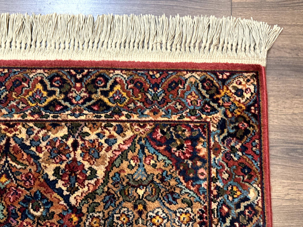 Karastan Rug 3x5 Multicolor Panel Kirman #717, Original 700 Series, Wool Pile, Discontinued