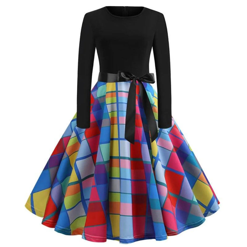 Women's Christmas Styled Swing Dress