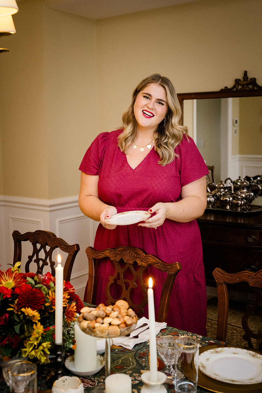 The Sarah Maxi Dress in Sugar Plum Dobby - Final Sale