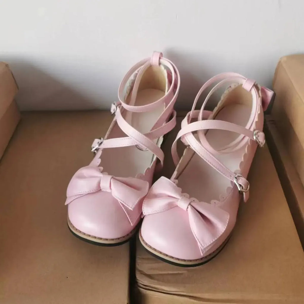 Cute Cross-Strap Flats - Princess Party Shoes