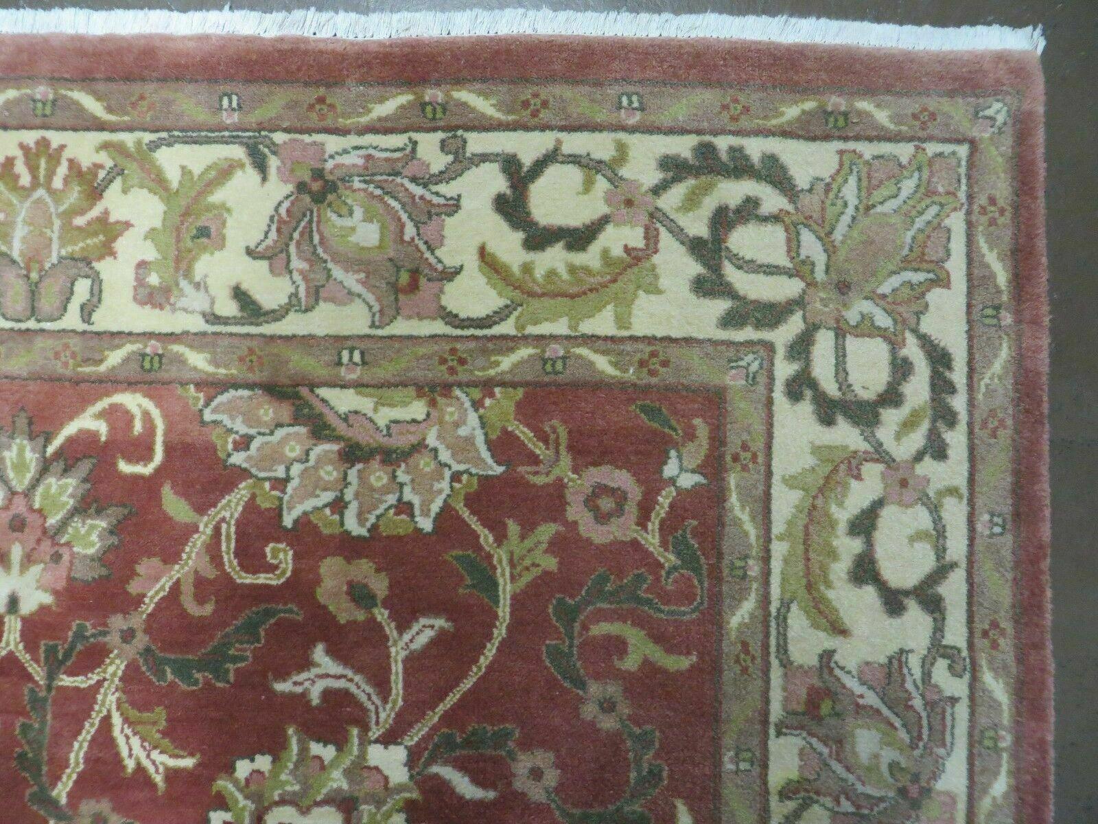 6' X 9' Vintage Handmade Indian Floral Oriental Wool Rug Veg Dyes Nice