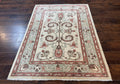 Indo Mahal Rug 4 x 5.6, Indian Handmade Wool Area Rug
