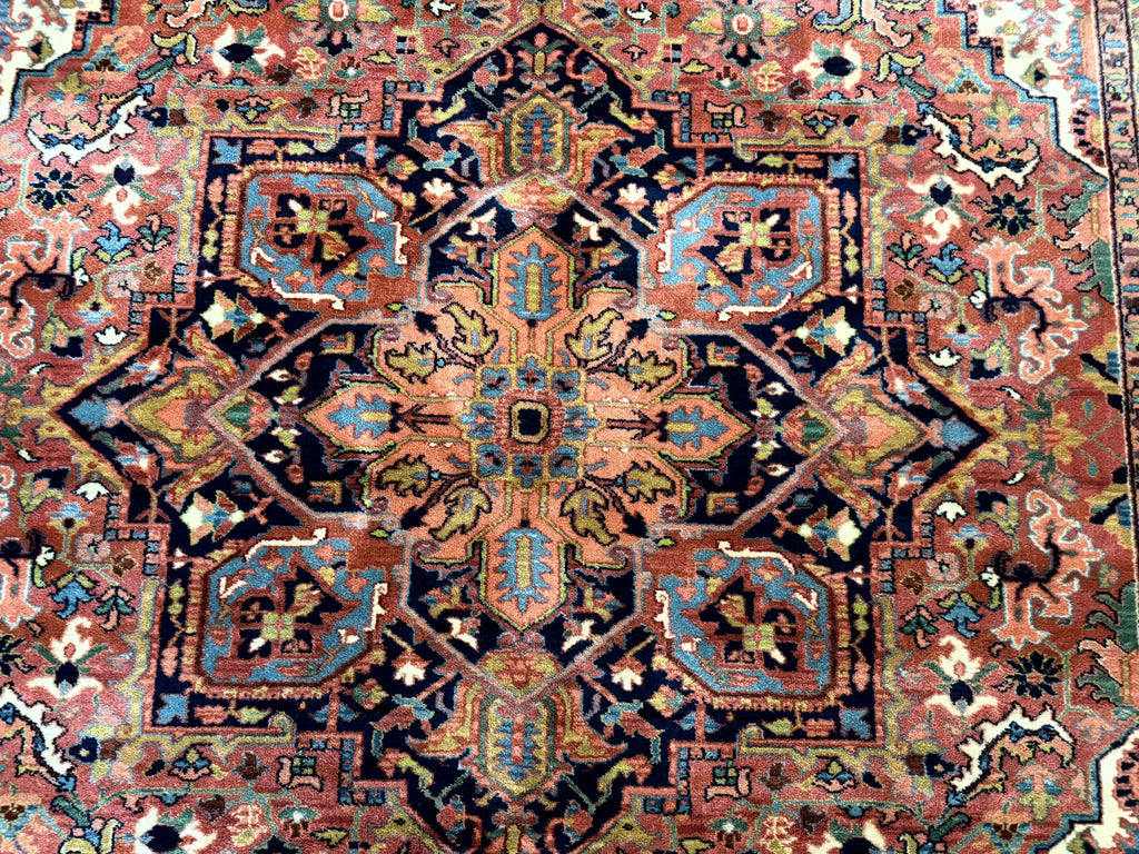 8.8 x 12 Karastan Heriz Rug #726, Vintage Wool Discontinued Carpet, Original 700 Series