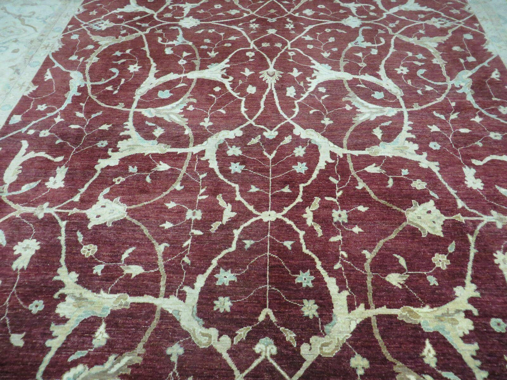 10' X 14' Vintage Handmade PESHAVAR CHOBI Pakistani Agra Wool Carpet Nice