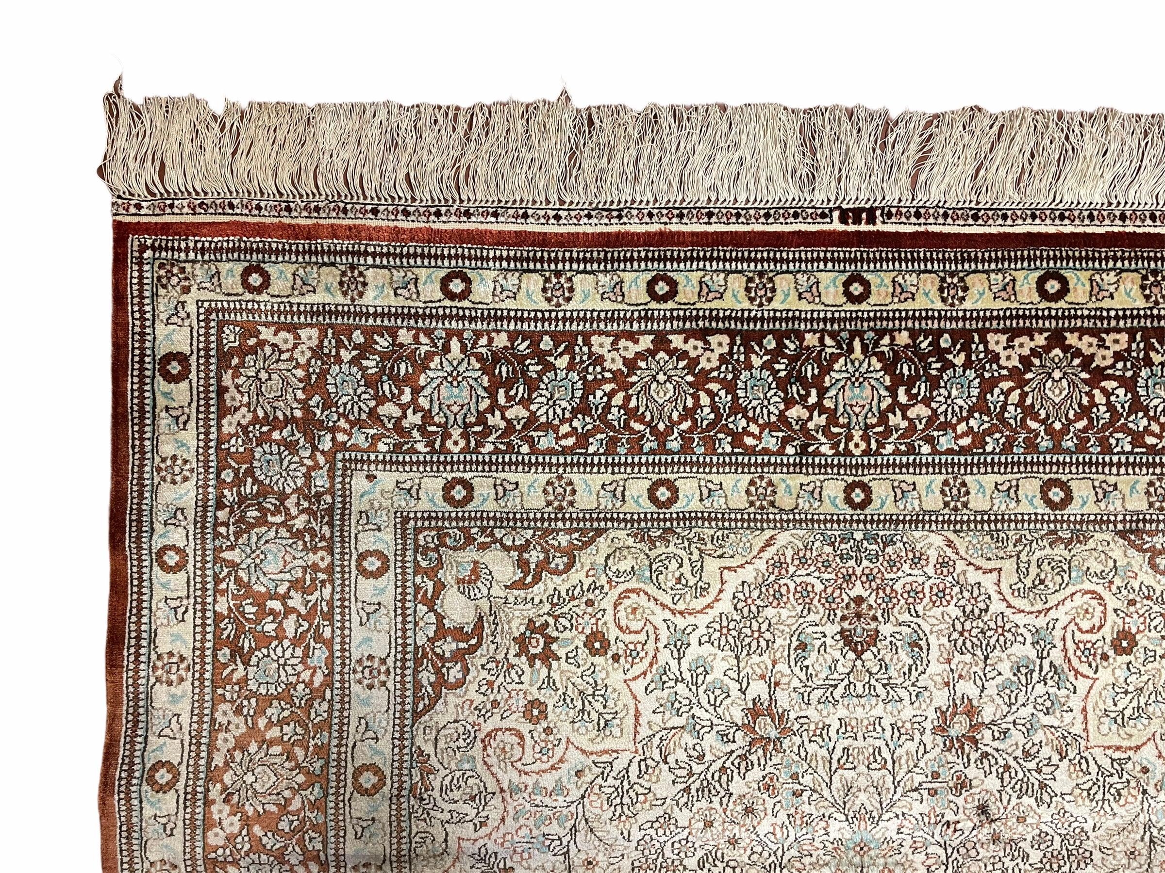 4' X 6' Vintage Fine Handmade Chinese Oriental Silk Rug 400 KPSI Wow