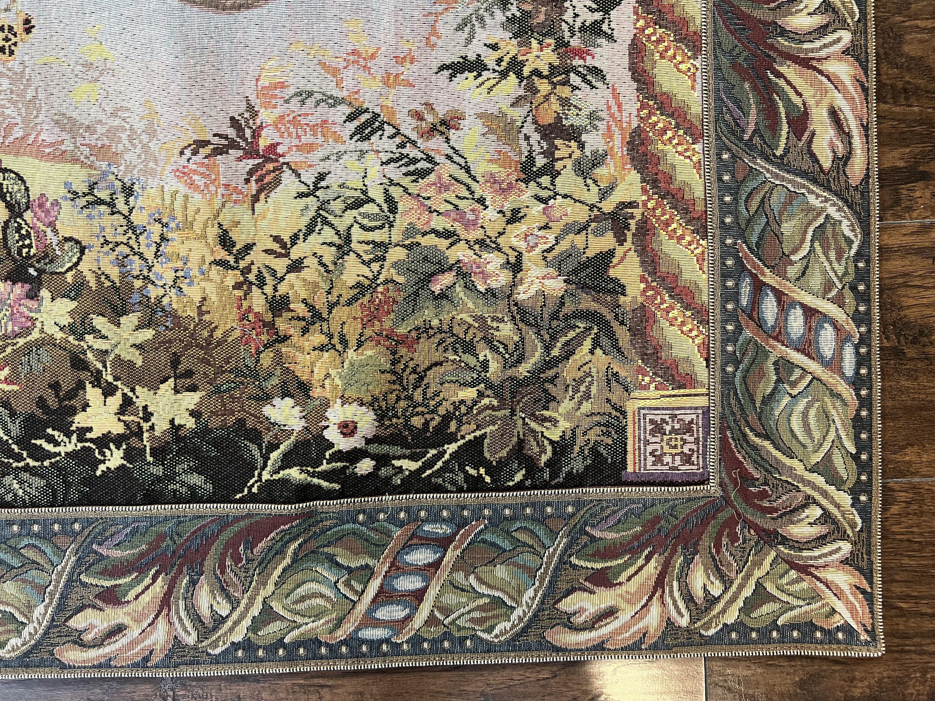 Vintage Tapestry 4 x 5.6, Adorned Elephant Pictorial