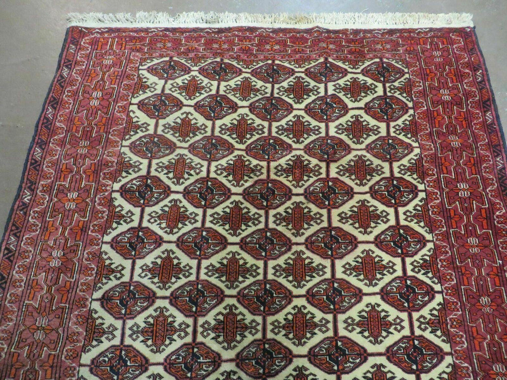 4' X 6' Handmade Finely Knotted Pakistan Turkoman Bokhara Wool Rug Nice