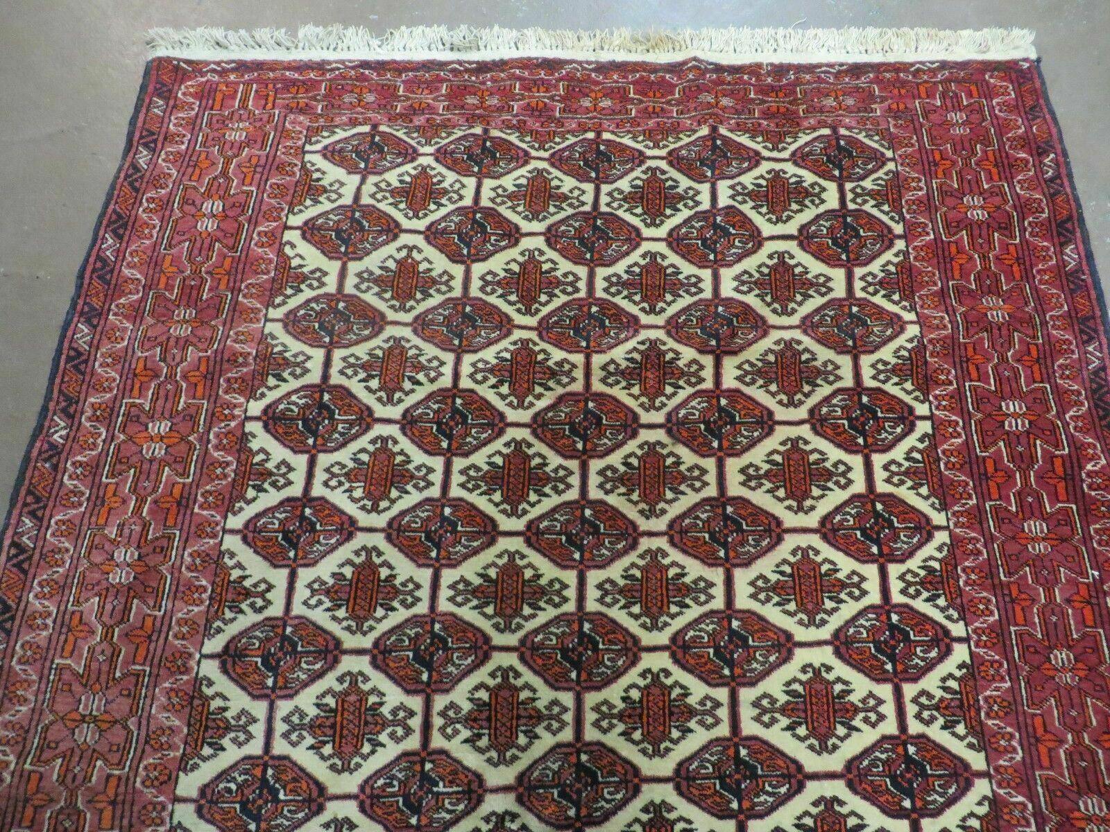 4' X 6' Handmade Finely Knotted Pakistan Turkoman Bokhara Wool Rug Nice