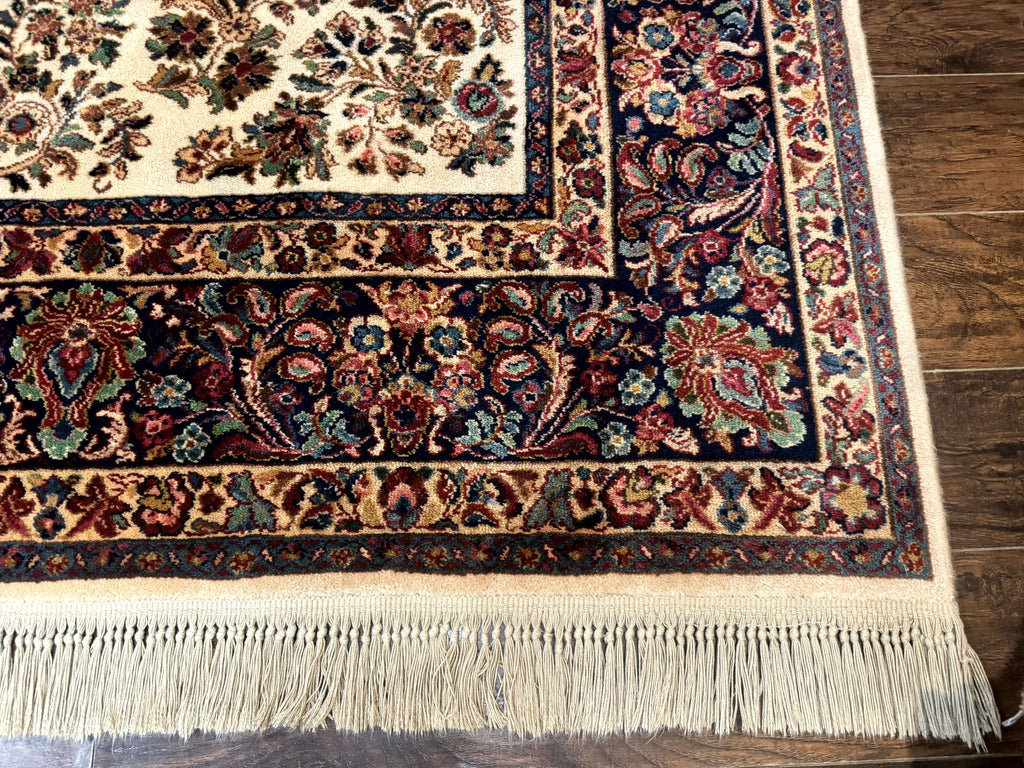 8.8 x 12 Karastan Ivory Sarouk Rug #760, Wool Pile, Vintage, Original 700 Series