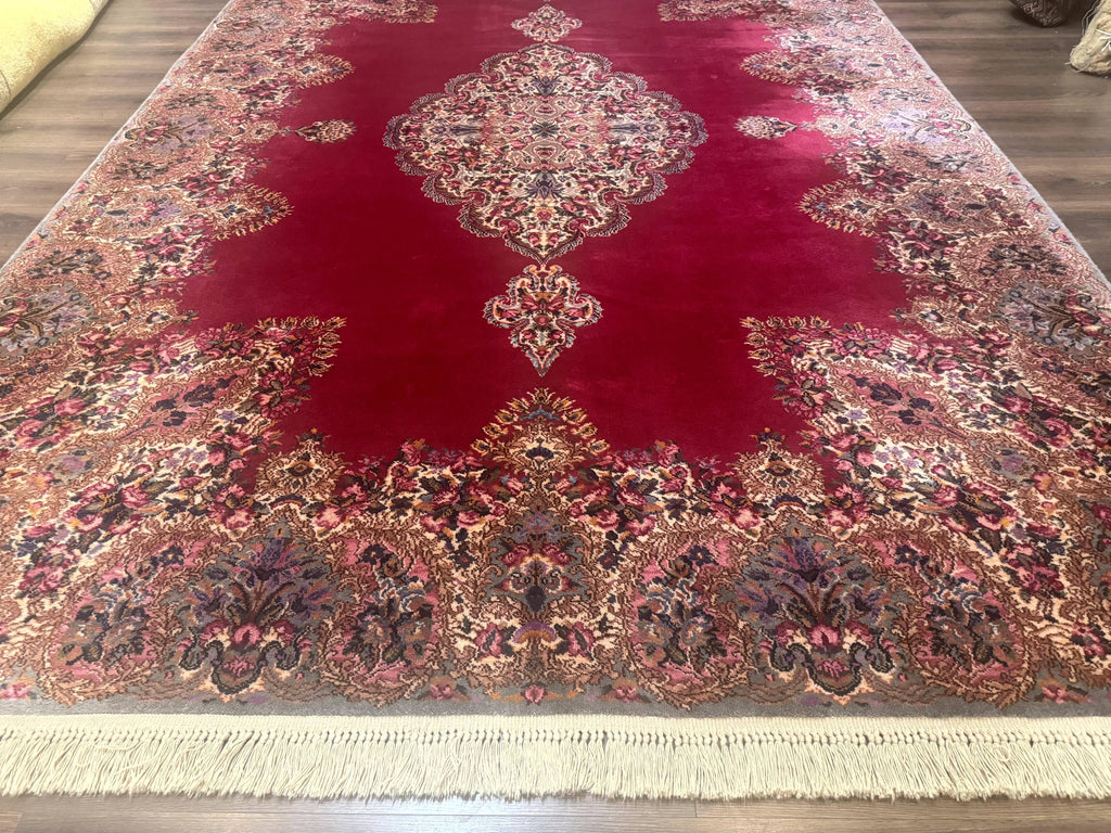 Karastan Rug 8.8 x12 Red Kirman #762, Original 700 Series, Vintage Karastan Carpet, Discontinued Karastan Rug, Karastan Wool Area Rug