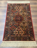 Karastan Rug 2.6 x 4 Multicolor Panel Kirman #717, Original 700 Series, Wool Pile Discontinued