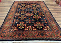 Wonderful Persian Rug 7x10, Navy Blue and Red, Allover Floral Pattern, Bidjar Carpet, Authentic Oriental Rug 7 x 10, Wool Hand Knotted Rug