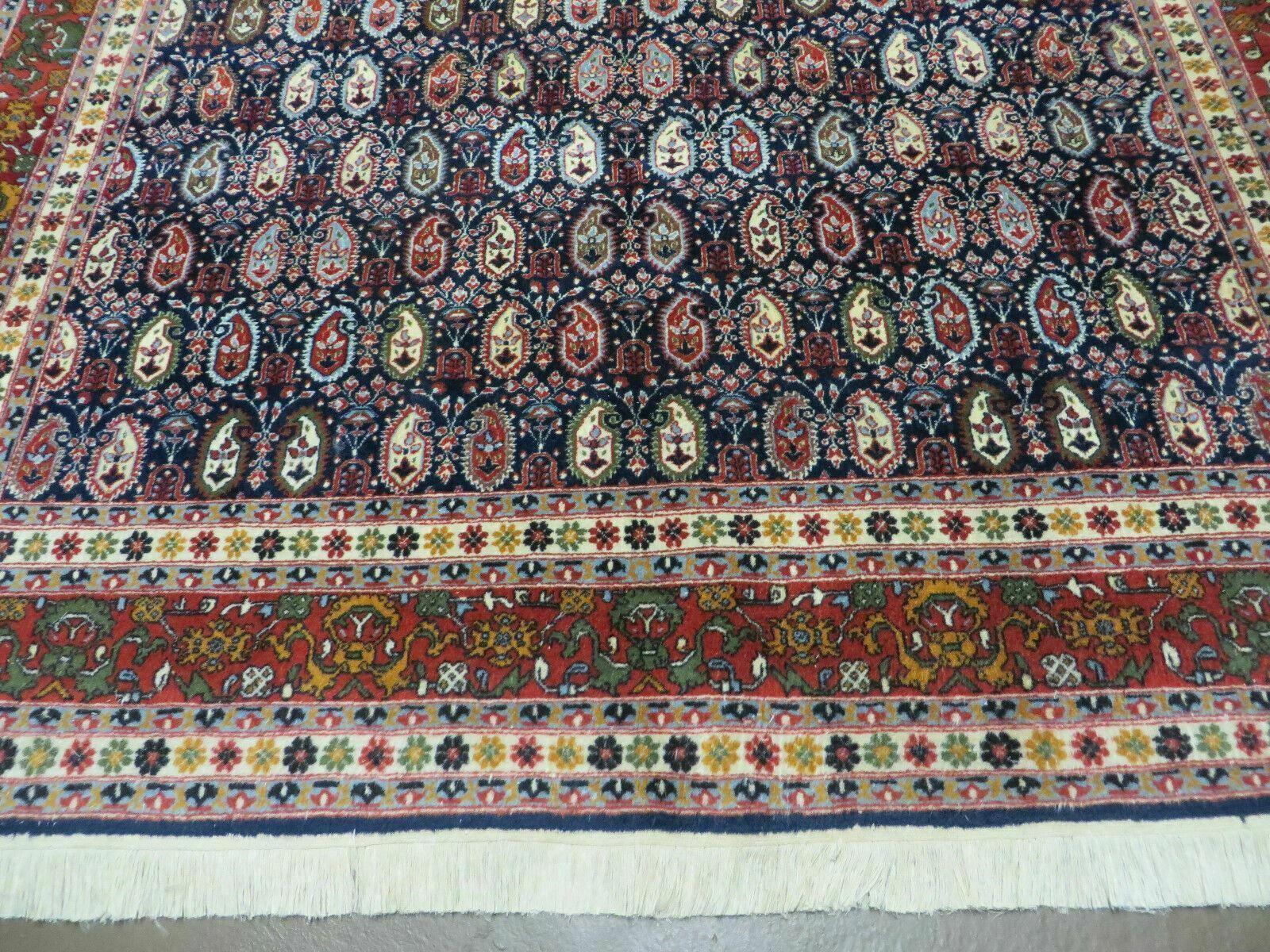 6' X 9' Vintage Fine Handmade India Paisley Rug Hand Knotted Carpet Organic Dye