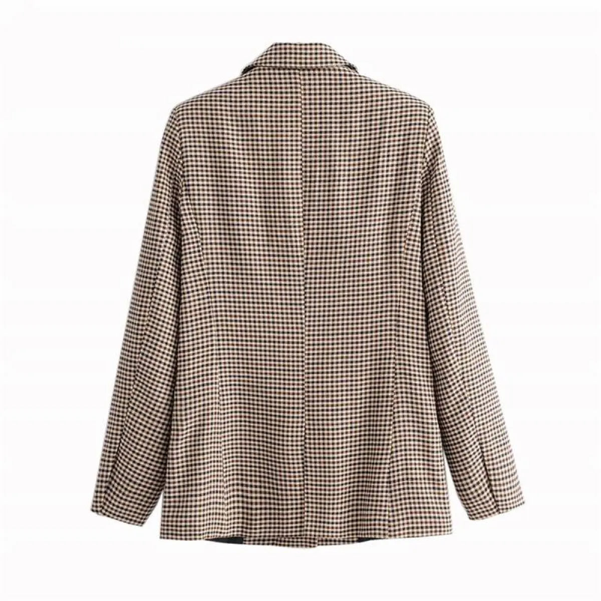 Double Breasted Checkered Blazer