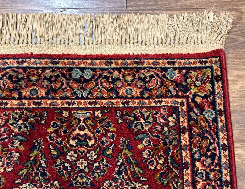 Karastan Runner Rug 2.6 x 8.6, Red Sarouk #785, Original 700 Series, Wool, Rare