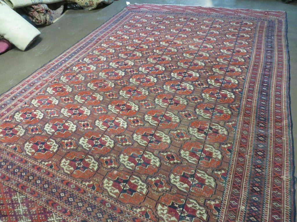 6' X 10' Antique Handmade Bokhara Turkoman Yamud Wool Rug Carpet NICE # 61