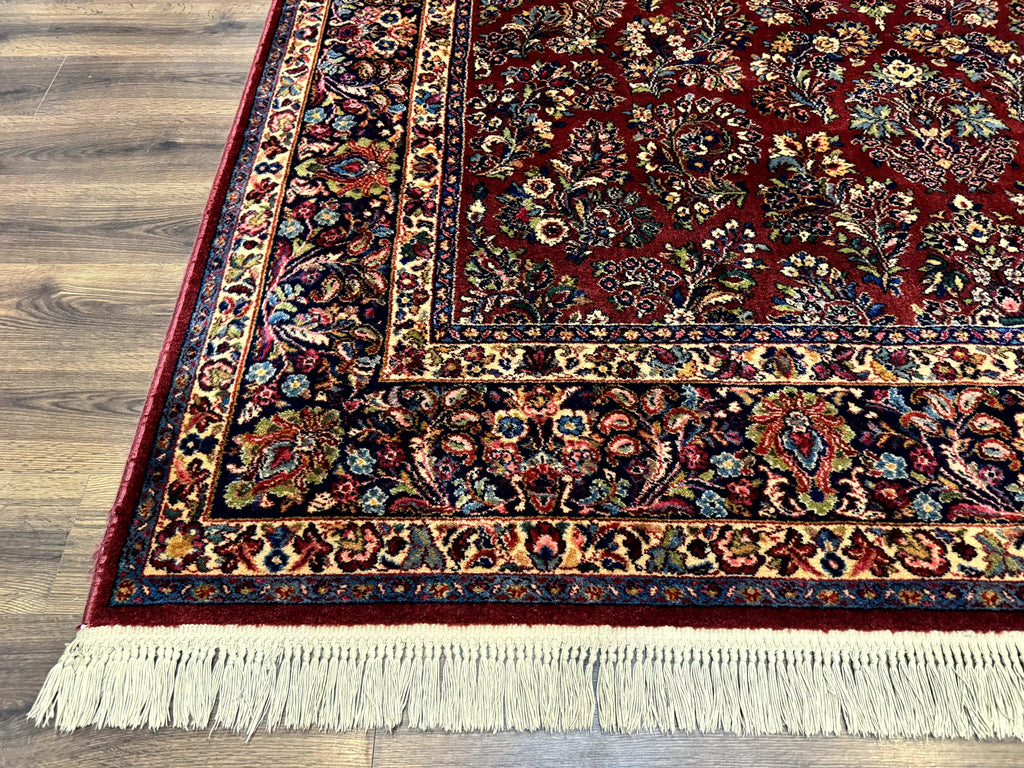 8.8 x 10.6 Karastan Red Sarouk Rug #785, Wool Pile Original 700 Series