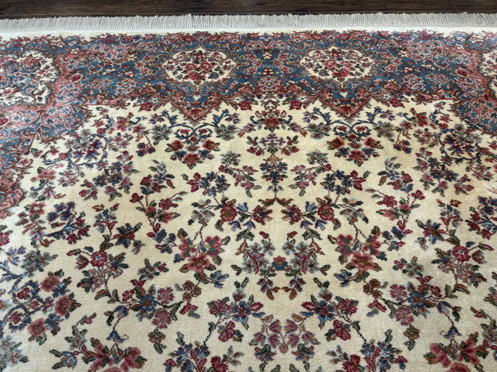 Karastan Rug 8.8 x 12 Ivory Kirman #788, Original 700 Series, Wool Karastan Carpet, Karastan Area Rug, Vintage Karastan, Living Room Rug
