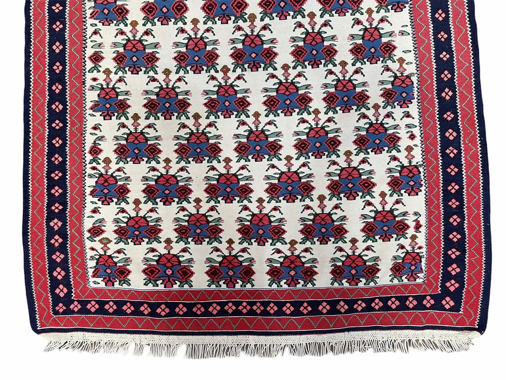 3x5 Vintage Kurdish Senneh Kilim Rug 3 x 5 Heirloom Rug Flatweave Antique Rug Playroom Rug Collectible Rug Beige Kilim
