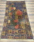 Afghan Rug 4x7, Map of Afghanistan, Tribal Rug, Balouch Rug, New