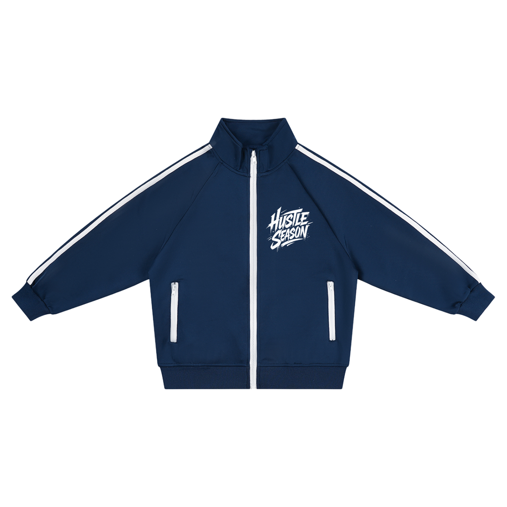 Kids HUSTLE SEASON ’ Contrast Tape Coach Jacket