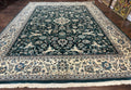 Pak Persian Rug 9x12, Dark Green, Floral Allover