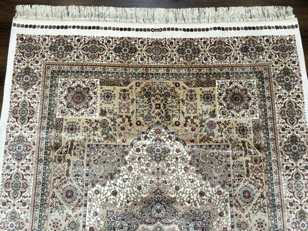 Turkish Memluk Silk Rug 4x6, Hereke Carpet, Bamboo Silk, New