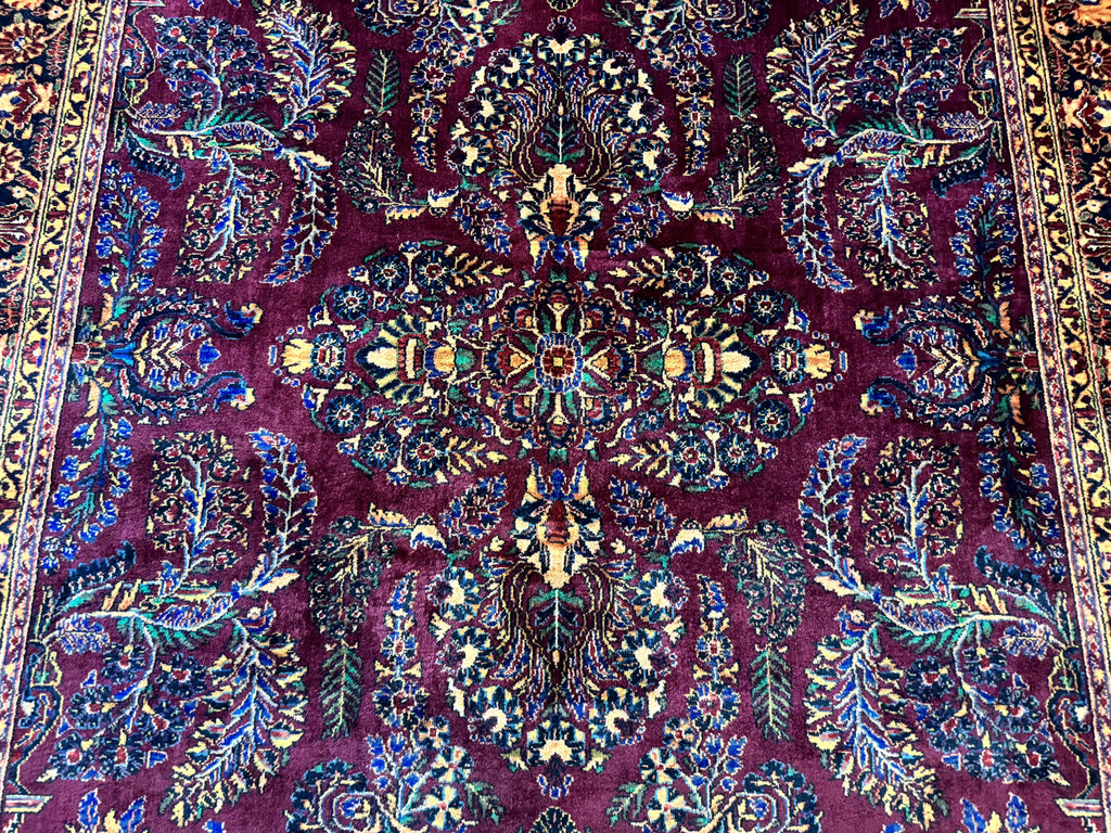 Antique Karastan Rug 8.6 x 12, Wool Pile, Vintage Discontinued Karastan Sarouk Lanamar