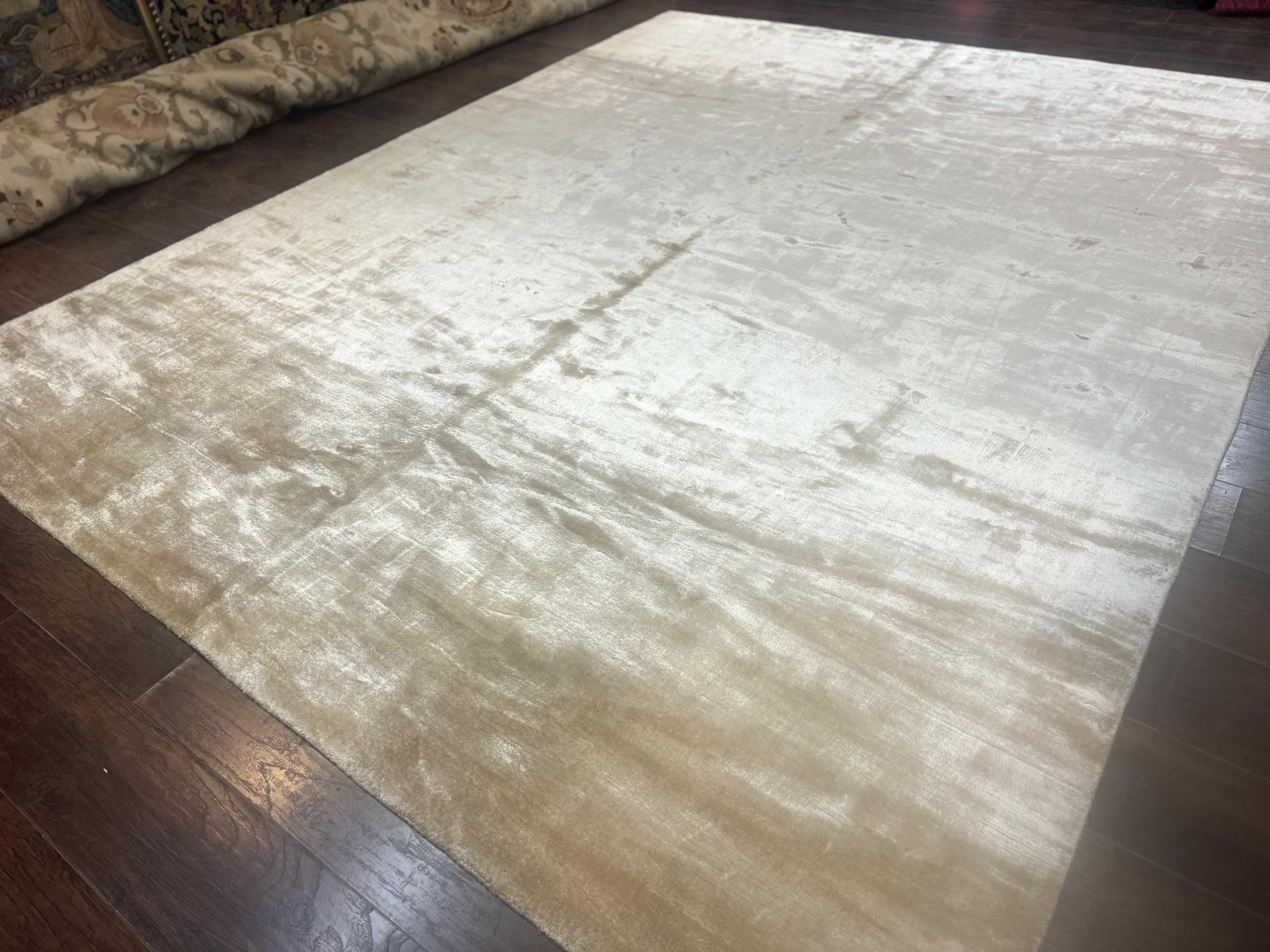 Tibetan Rug 9x11, Handmade Modern Contemporary Area Rug
