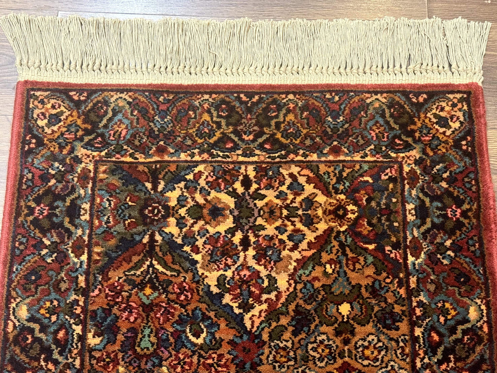 Karastan Rug 2.6 x 4 Multicolor Panel Kirman #717, Original 700 Series, Wool Pile Discontinued