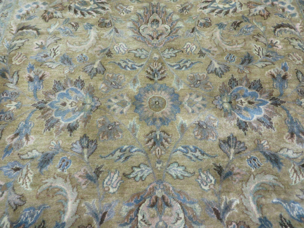 5' 6" X 9' Vintage Handmade Jaipur Indian Floral Oriental Wool Rug Veg Dyes