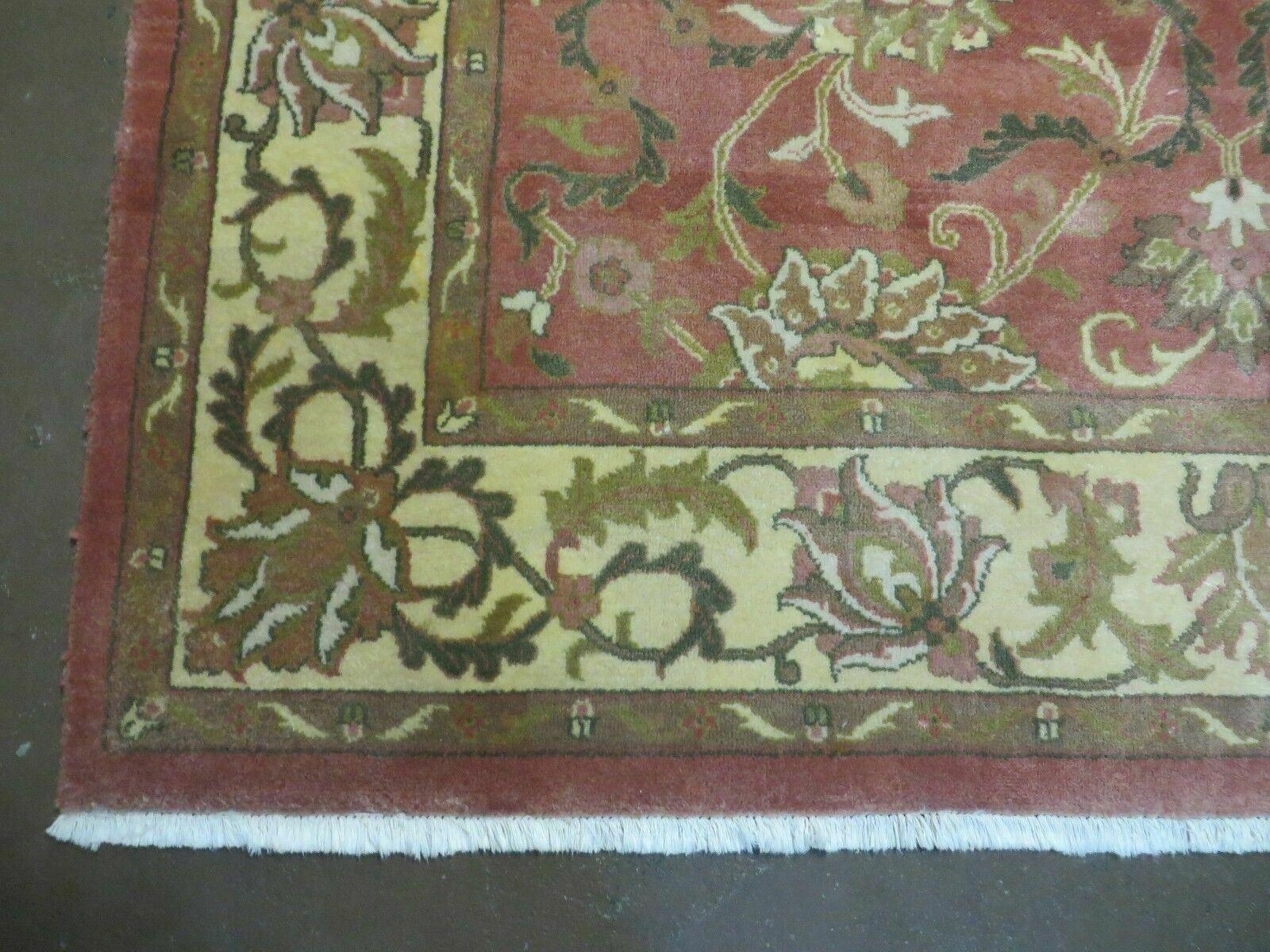 6' X 9' Vintage Handmade Indian Floral Oriental Wool Rug Veg Dyes Nice