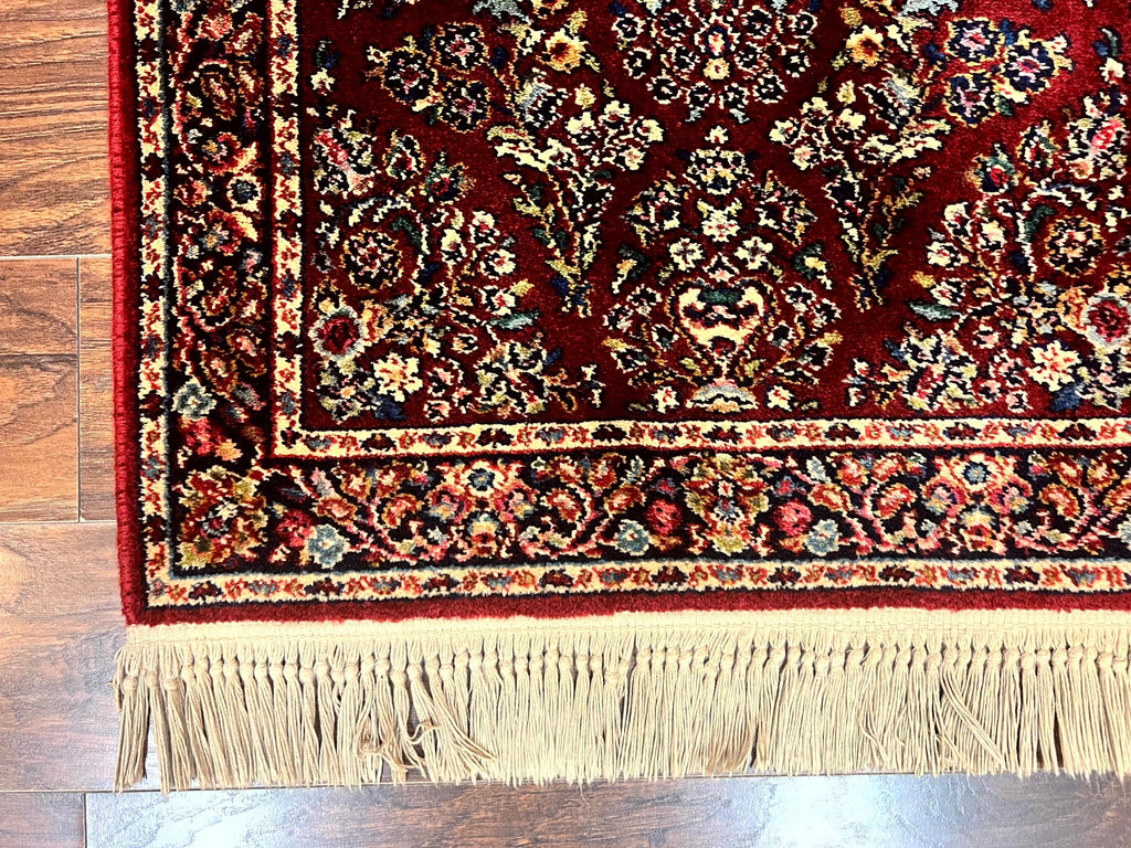 Karastan Rug 3x5 Red Sarouk #785, Small Karastan Wool Pile Rug, Original 700 Series, Discontinued Vintage Karastan Carpet