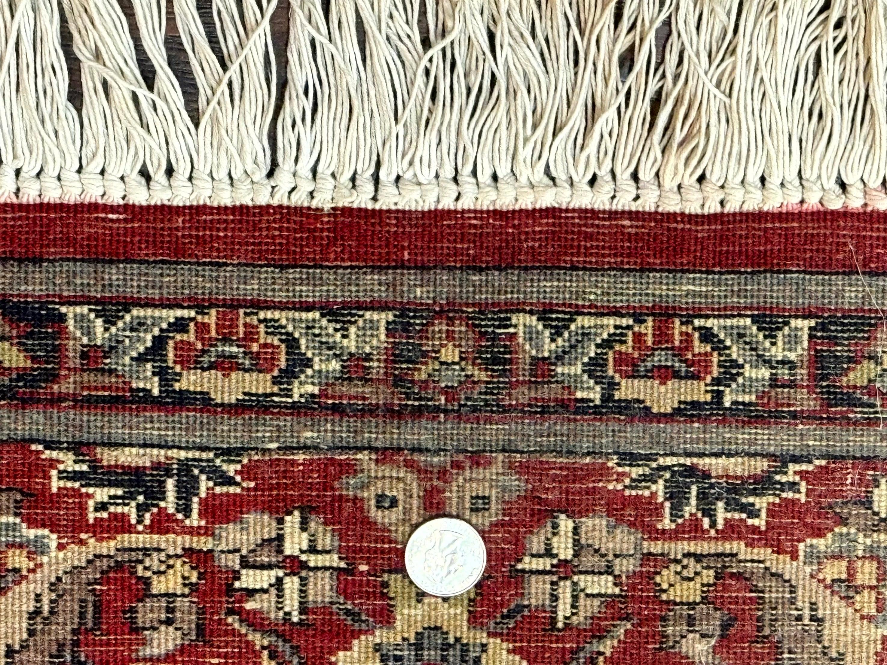 Small Pak Persian Handmade Wool Rug 1.7 x 2, Red