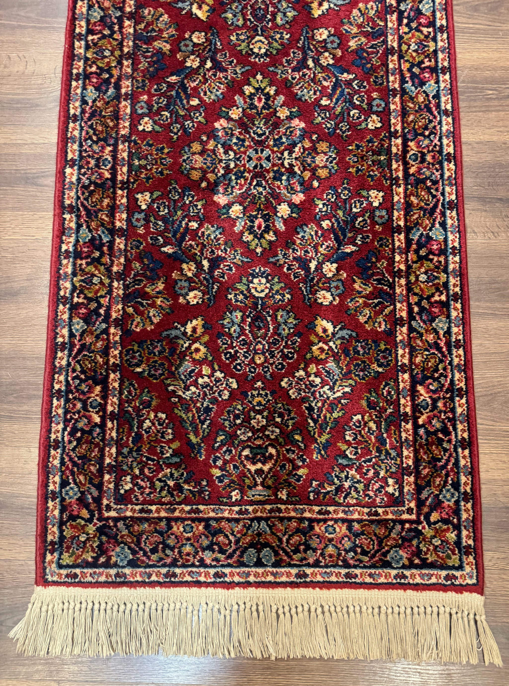 Karastan Runner Rug 2.6 x 8.6, Red Sarouk #785, Original 700 Series, Wool, Rare