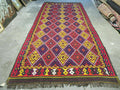 6' X 13' Antique Turkish Kilim Handmade Flat Weave Wool Rug Veg Dye