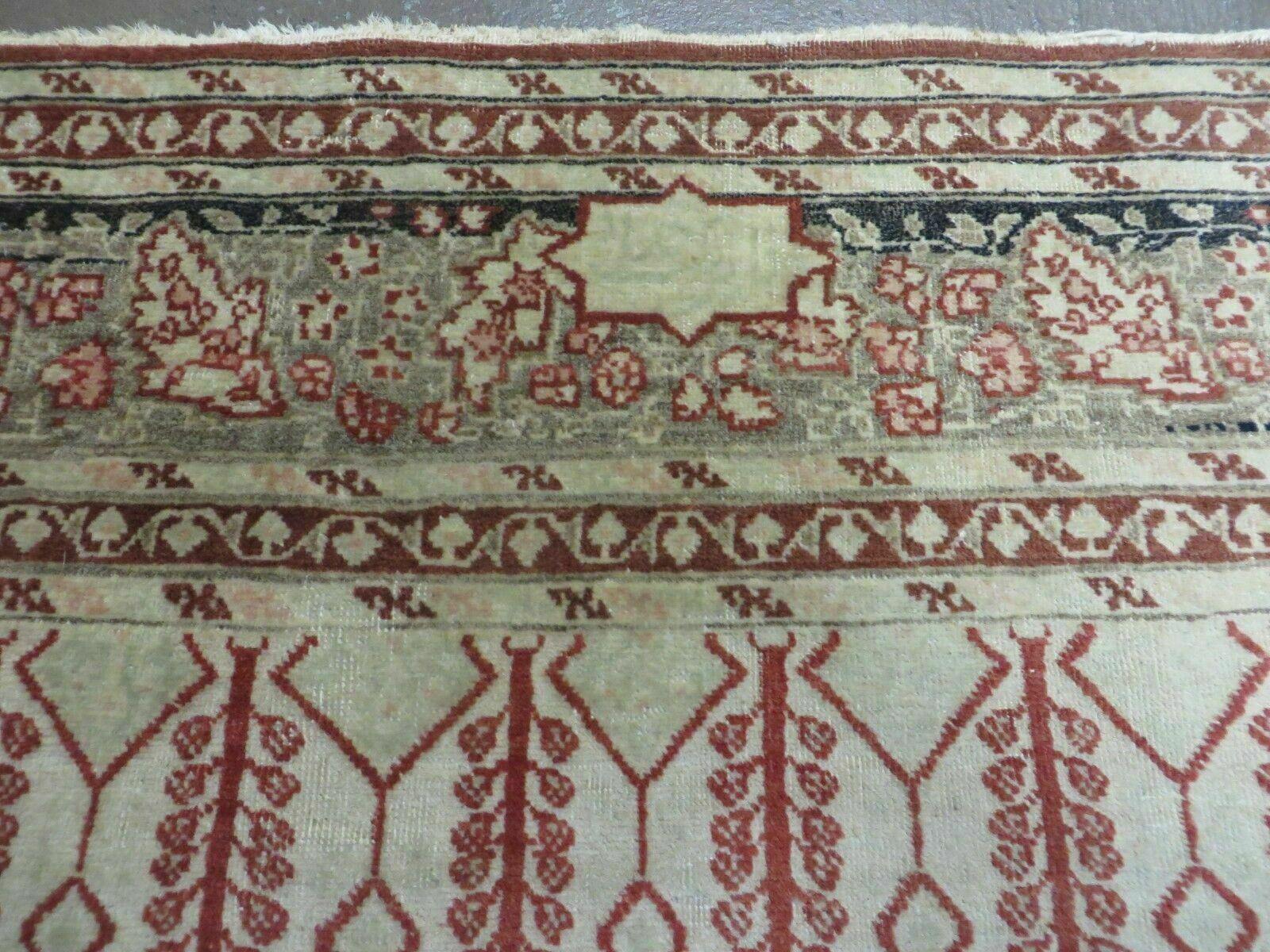 4' X 6' Antique Handmade Turkish Tree Of Life Oriental Wool Rug Birds Red