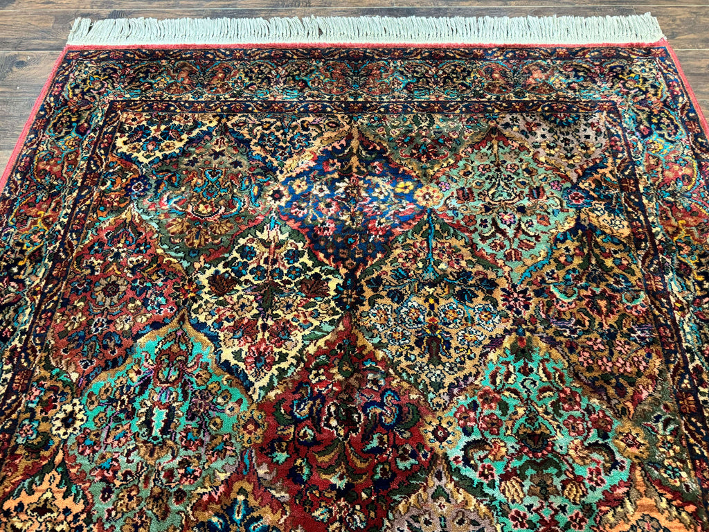 5.9 x 9 Karastan Rug Multicolor Panel Kirman #717, Original 700 Series, Wool