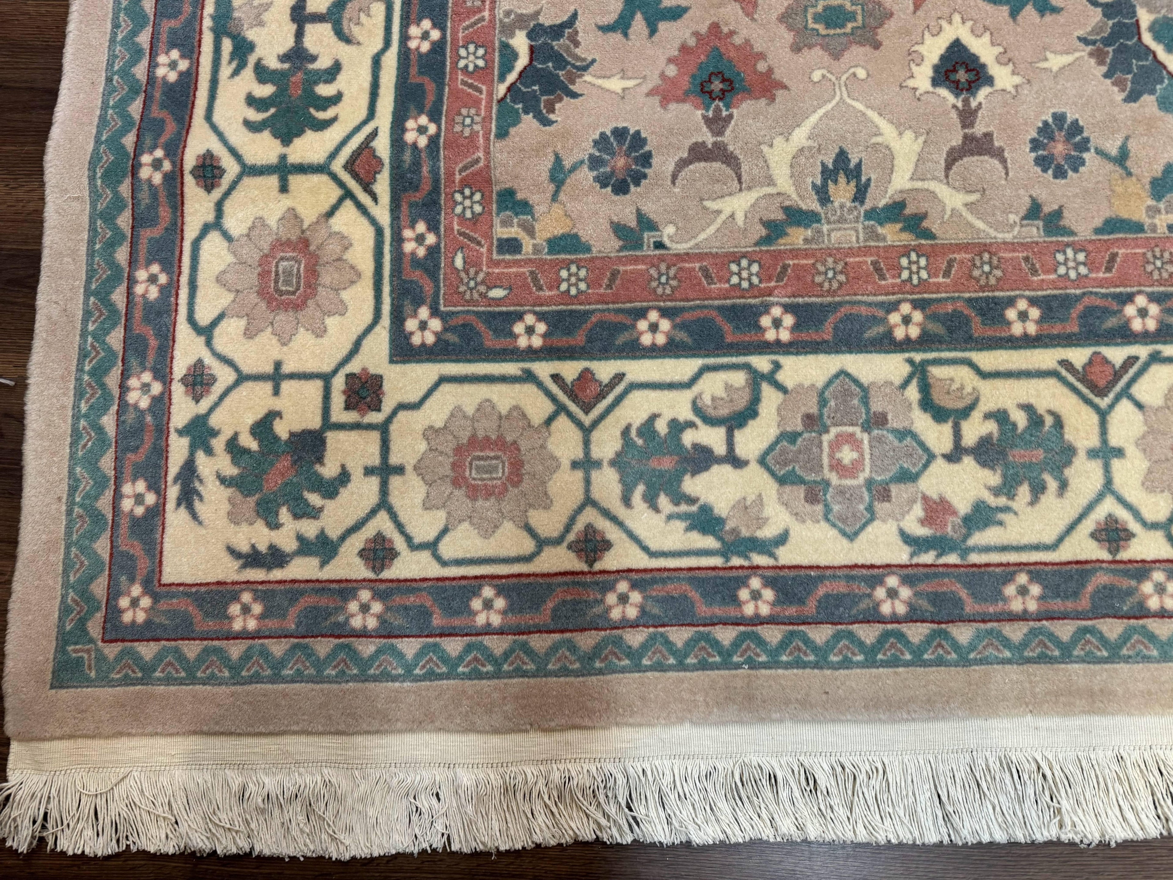 Palace Size Wool Rug 10x18, Sino Persian Kerman Rug, Oversized Hand Knotted Carpet, Light Taupe, Allover Pattern