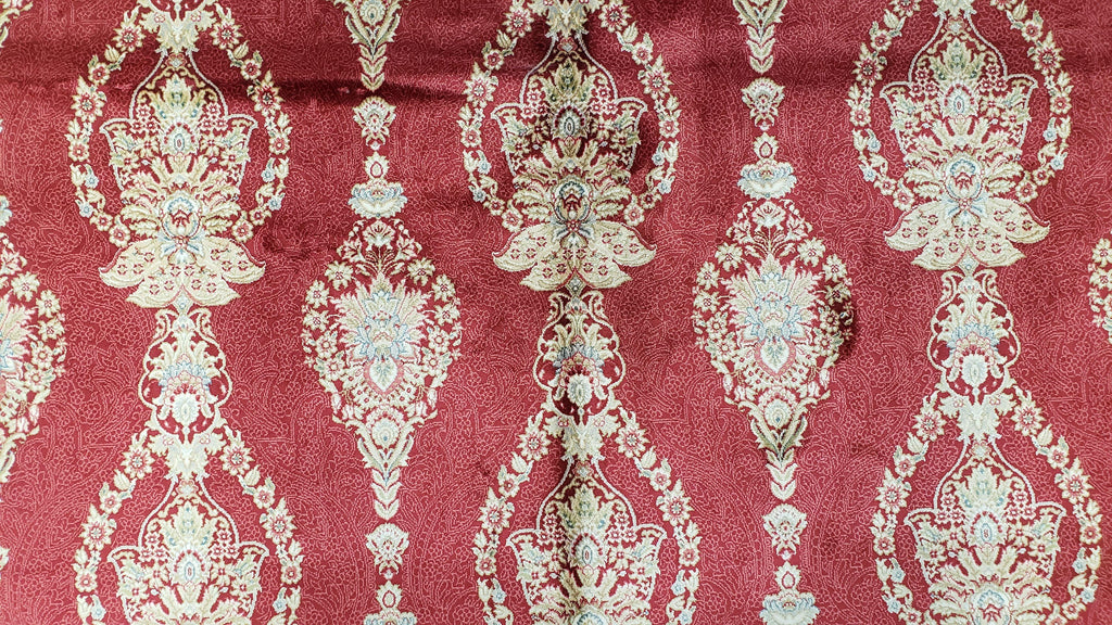Dark Red Silk Carpet 5.3 x 7.6 ft, 5x8 Silk Rug, New Turkish Silk Carpet, Mint Condition, Beige & Red Area Rug, Bamboo Silk, High Quality