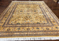 Pak Persian Rug 8x10, Wool Hand Knotted Vintage Carpet, Safavieh Rug, Gold Tan, 270 KPSI