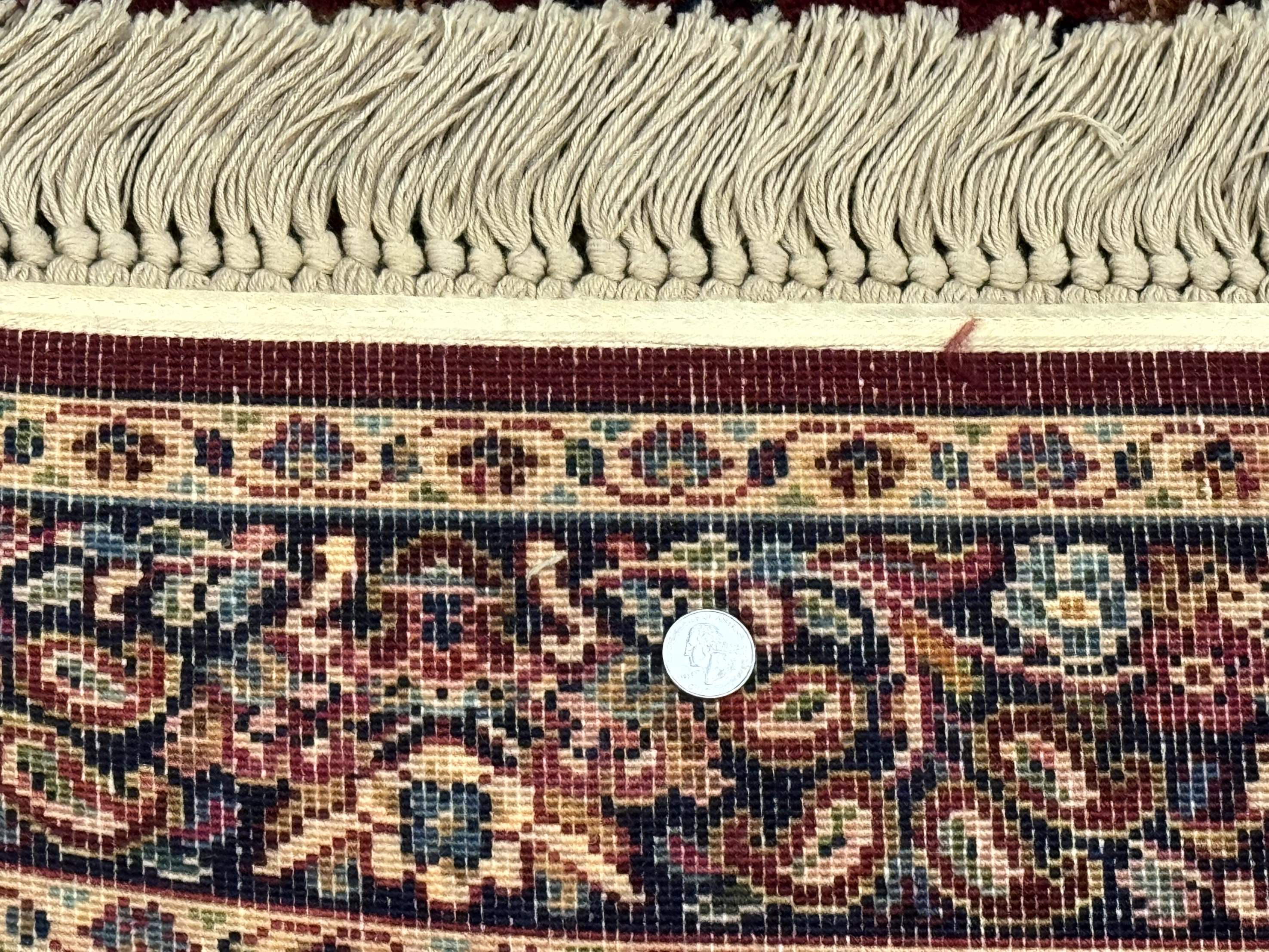 4x6 Karastan Rug Red Sarouk #785, Wool Pile Original 700 Series, Vintage Discontinued