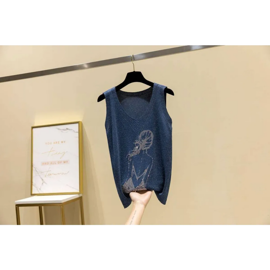 Glitter Print Tank Top