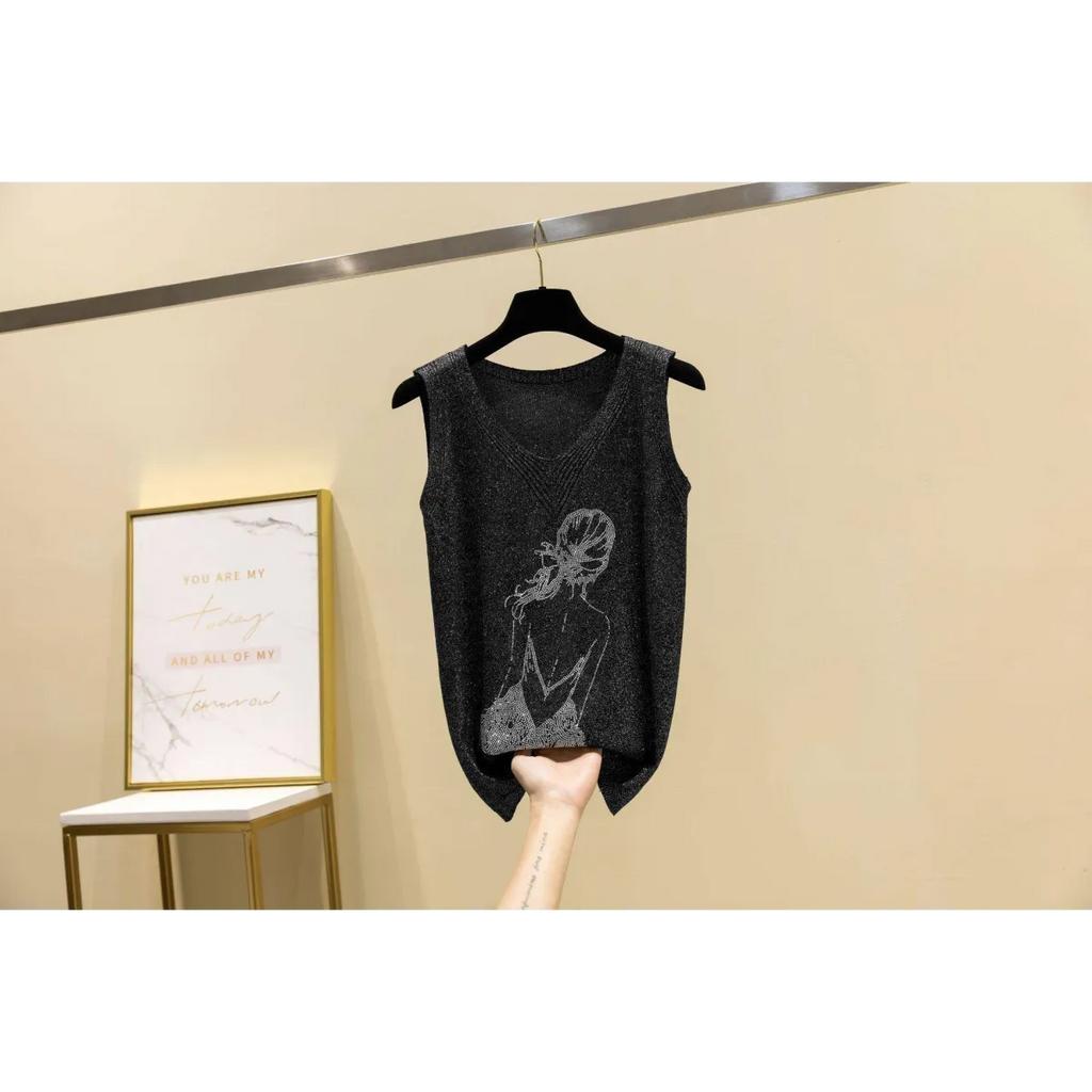 Glitter Print Tank Top