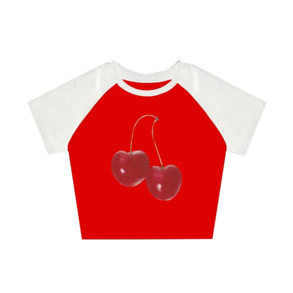 Harajuku Cherry Graphic Print T-Shirt