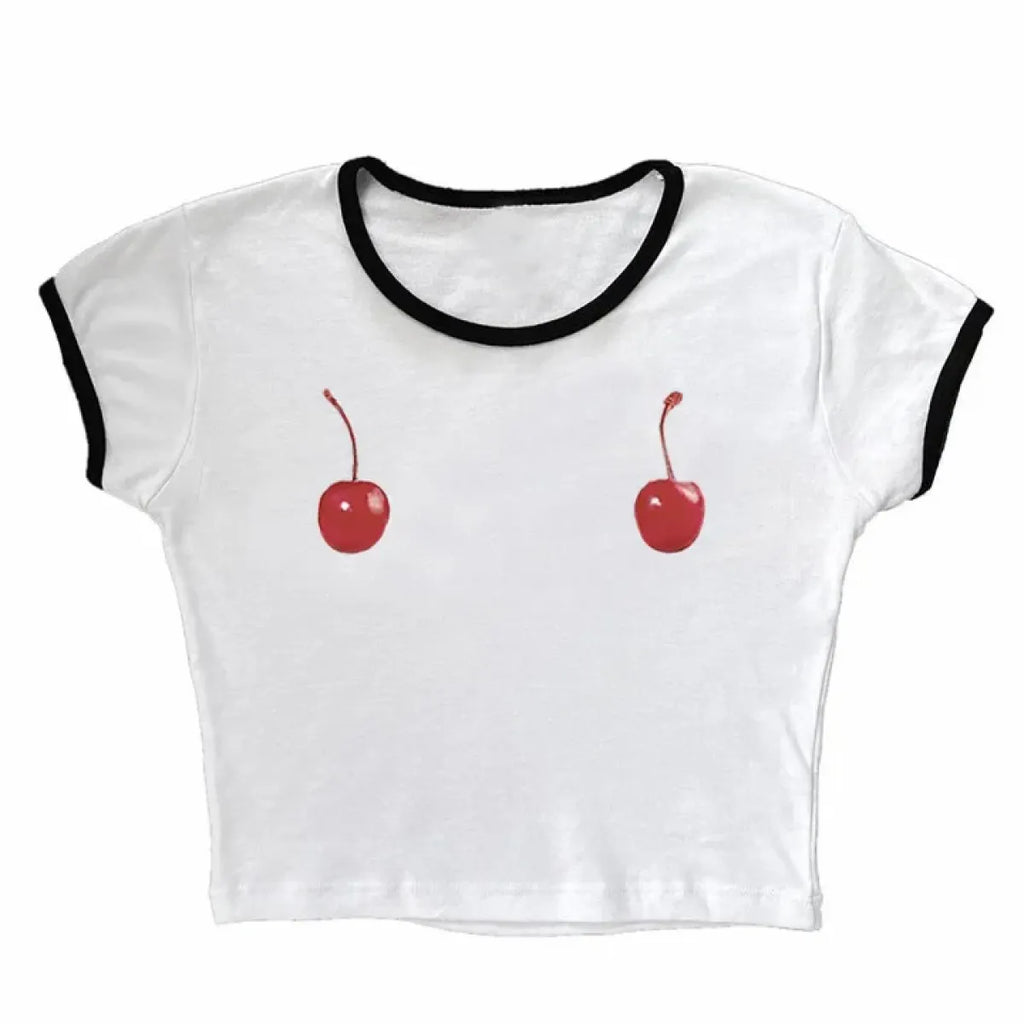 Harajuku Cherry Tee - Sleeveless Streetwear Crop