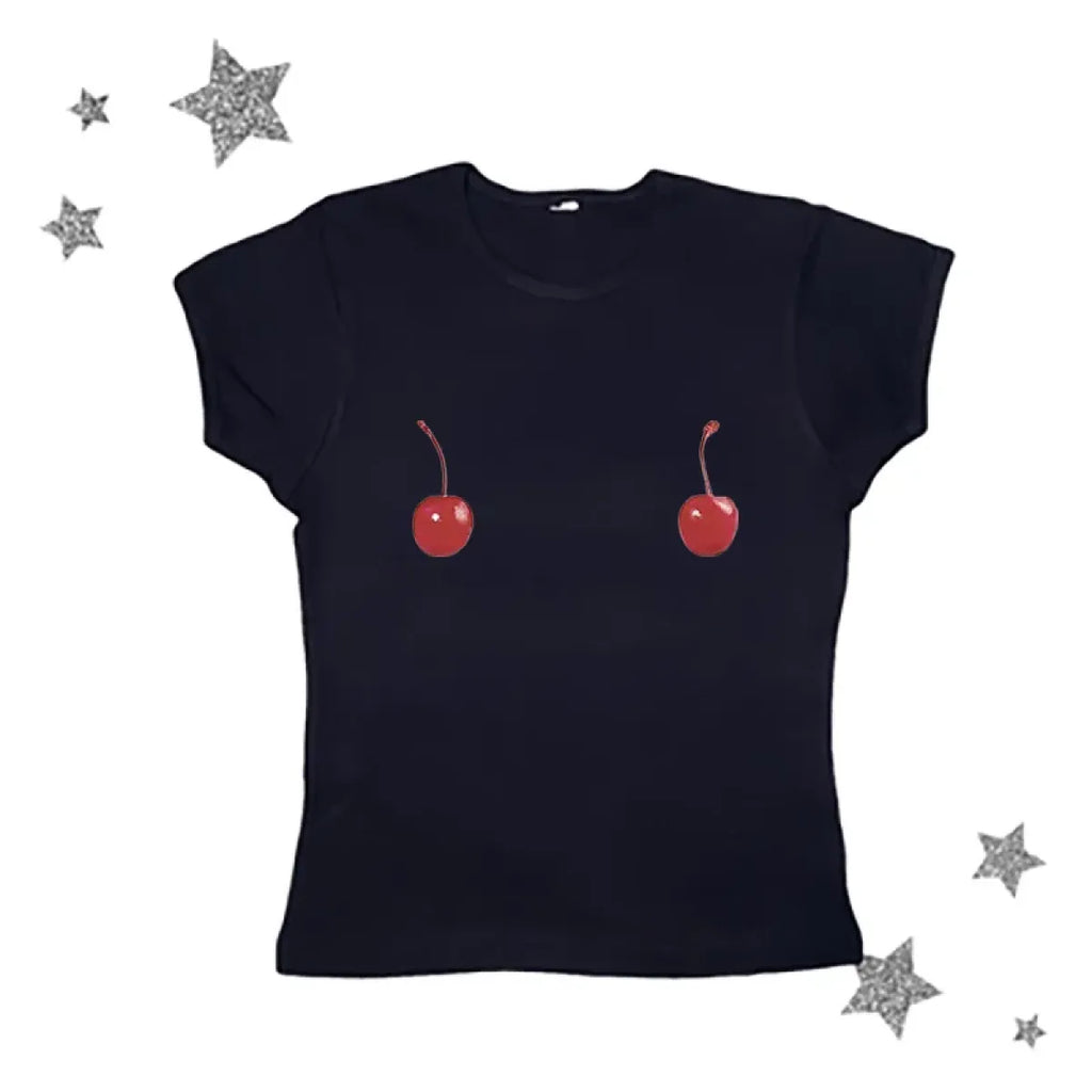 Harajuku Cherry Tee - Sleeveless Streetwear Crop