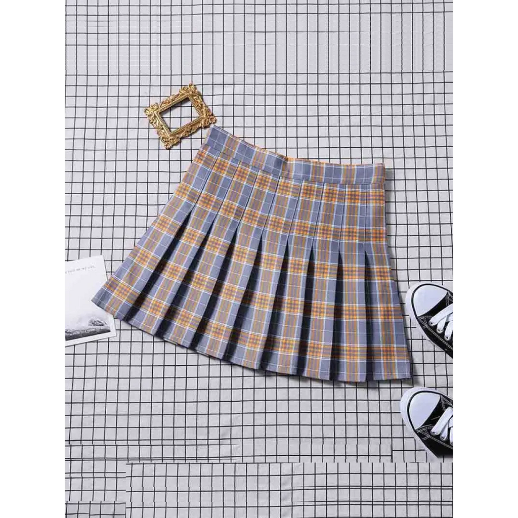 High Waist Pleated A-line Skorts