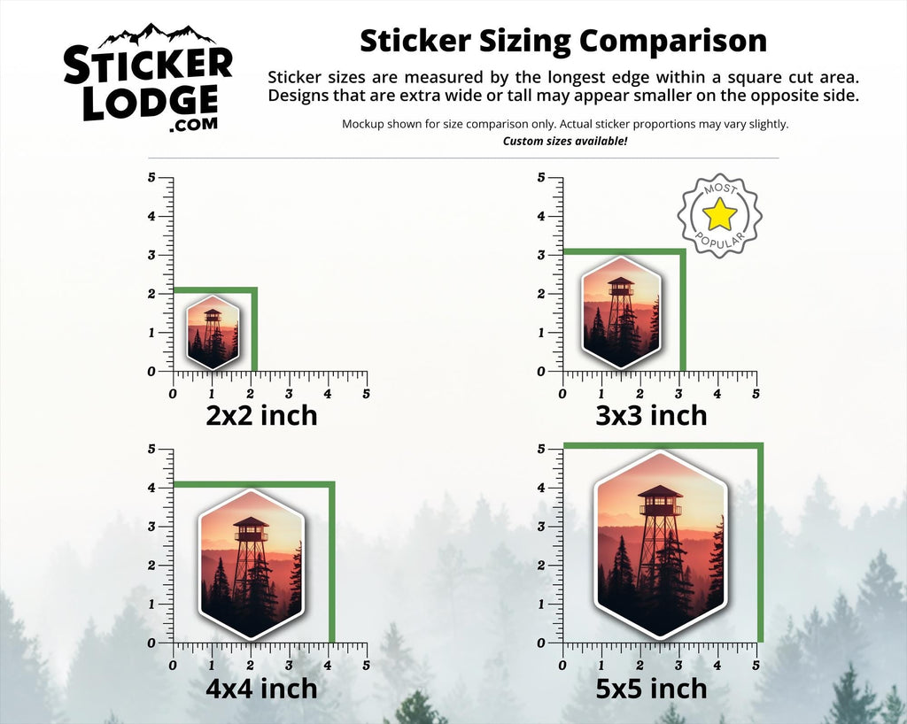 Firewatch Tower Sunset Vinyl Sticker