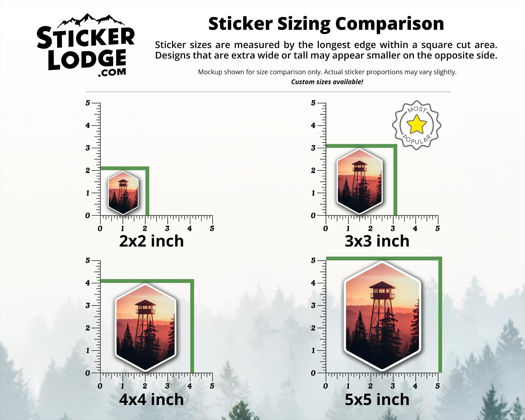 Firewatch Tower Sunset Vinyl Sticker